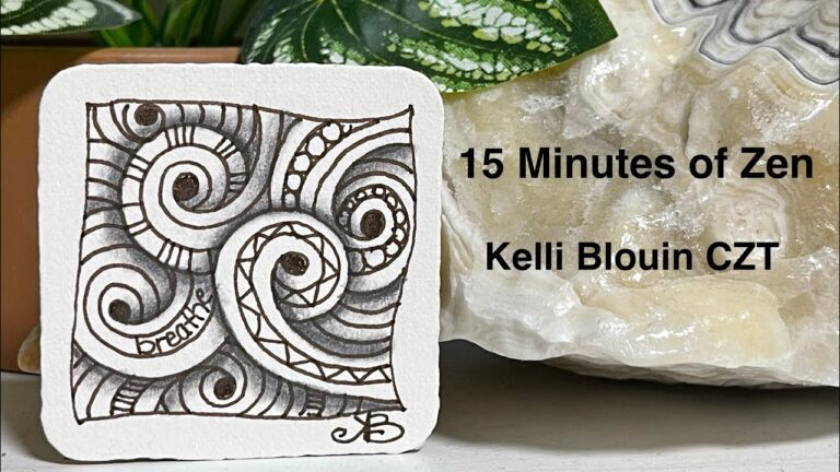 15 Minutes of Zen! Beginner Zentangle®️ method!